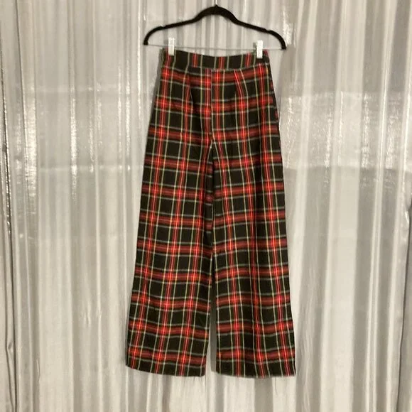 tartan high waisted wide leg pants - Picture 3 of 10